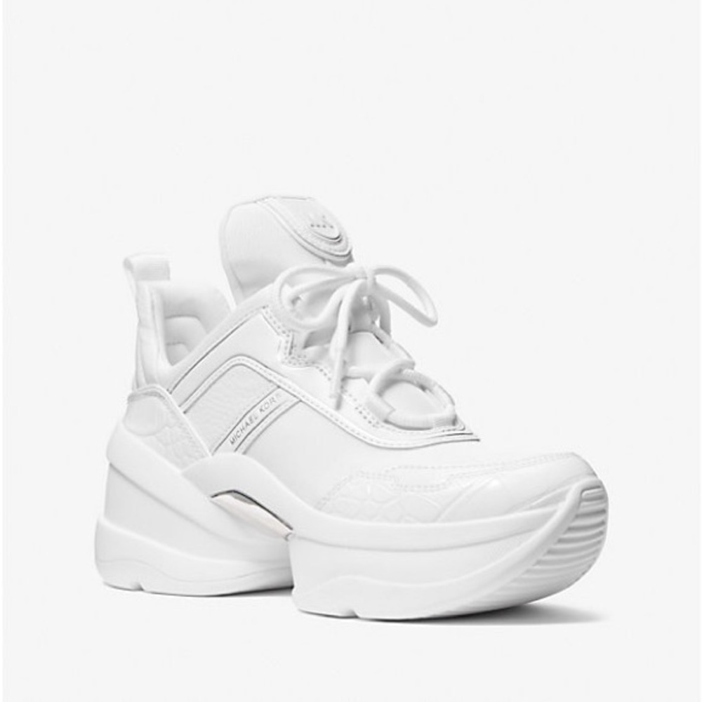 Michael Kors Olympia Mixed-Media Trainer